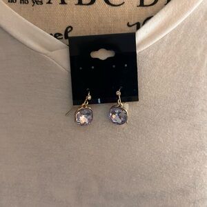 Elegant Gold and Purple Earrings